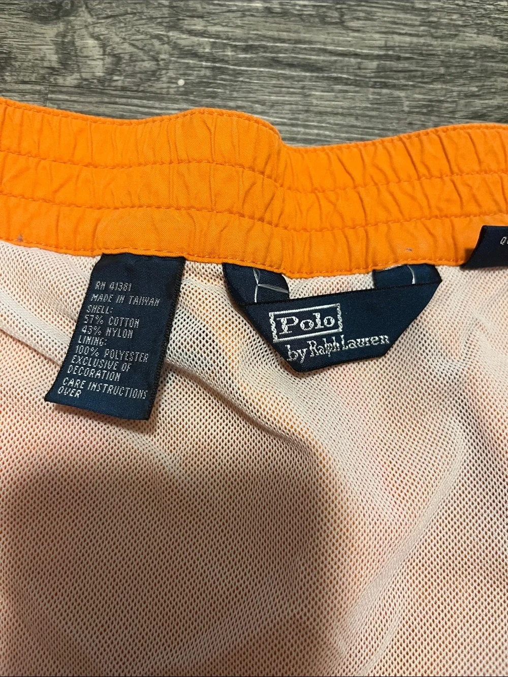Polo by Ralph Lauren Orange Shark Embroidered Swim Shorts